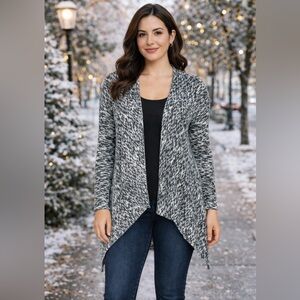 NEW Soybu gray open cardigan space dye asymmetrical
